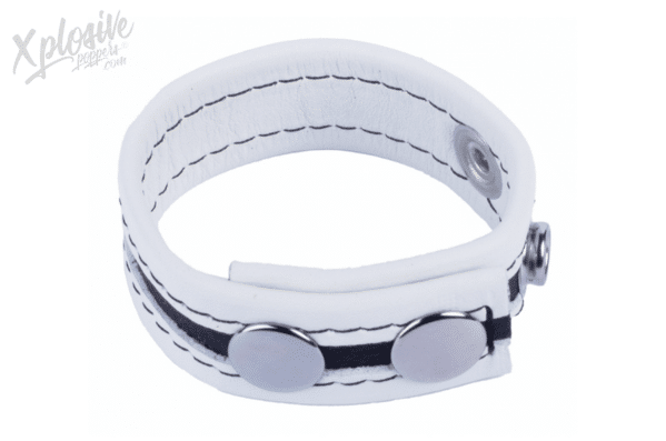 achat Cockring cuir blanc the red